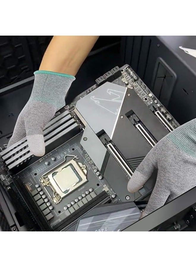 Anti-static gloves,ESD Gloves,Carbon fiber PU coated finger ESD Safety Glove - Image 4